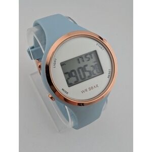XCZAP Digital Watch Women 38mm Case Light Blue Silicone Band- New Battery